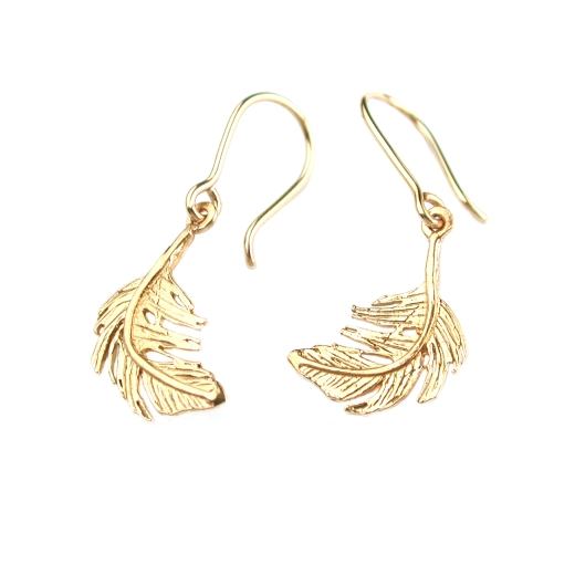 Alex Monroe Little Feather Hook Earrings Gold Plate - PLAISIRS - Wellbeing  and Lifestyle Products & Gifts